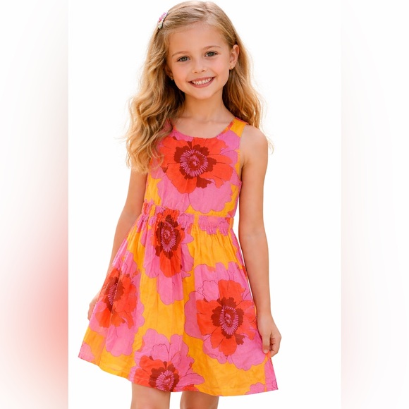 GAP Other - Gap girl criss cross open back floral dress size M(8)